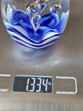 Handblown Glass Egg Paperweight